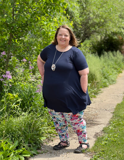2 Piece CURVY BLUE Ellis 33 and Leggings