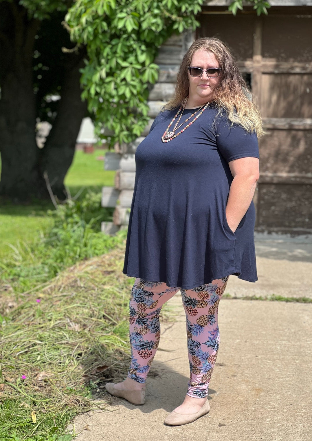2 Piece CURVY BLUE Ellis 33 and Leggings