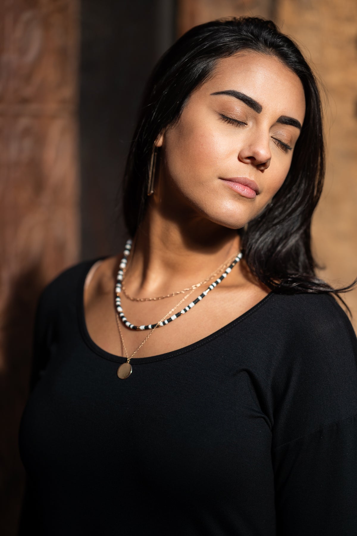 Black and White Beaded Necklace