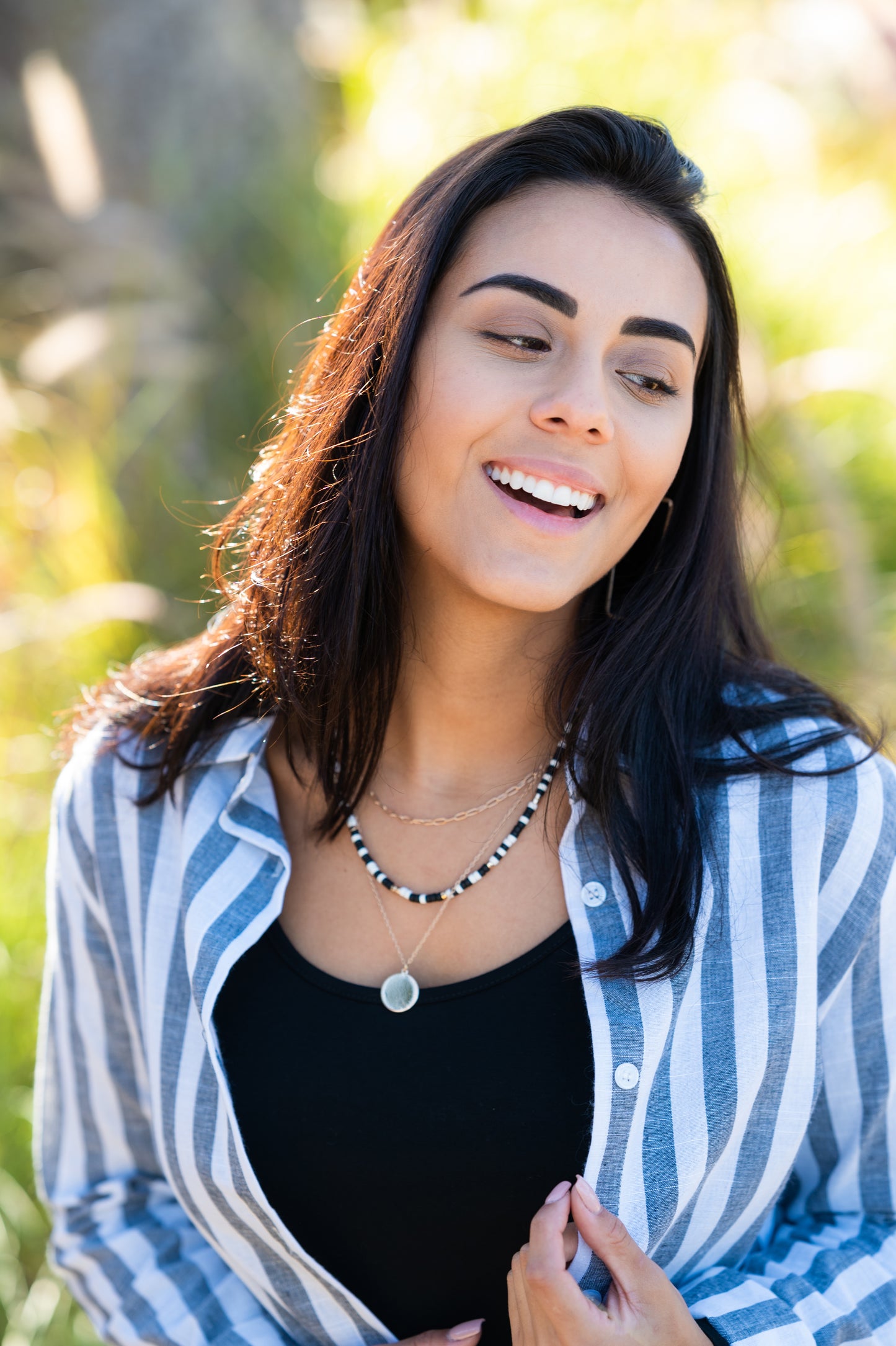 Black and White Beaded Necklace