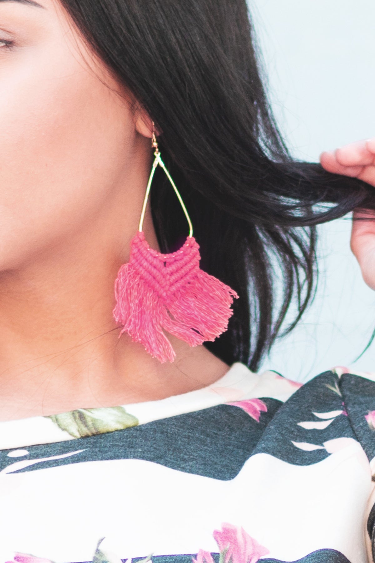 Tassel Pink Earrings