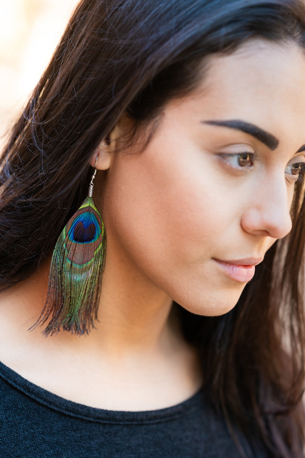 Peacock Feather Earrings