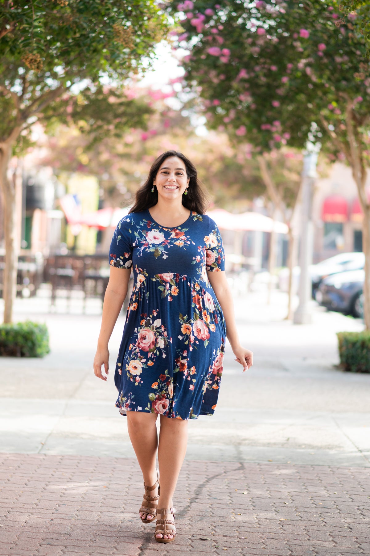 Poca Dress in Navy