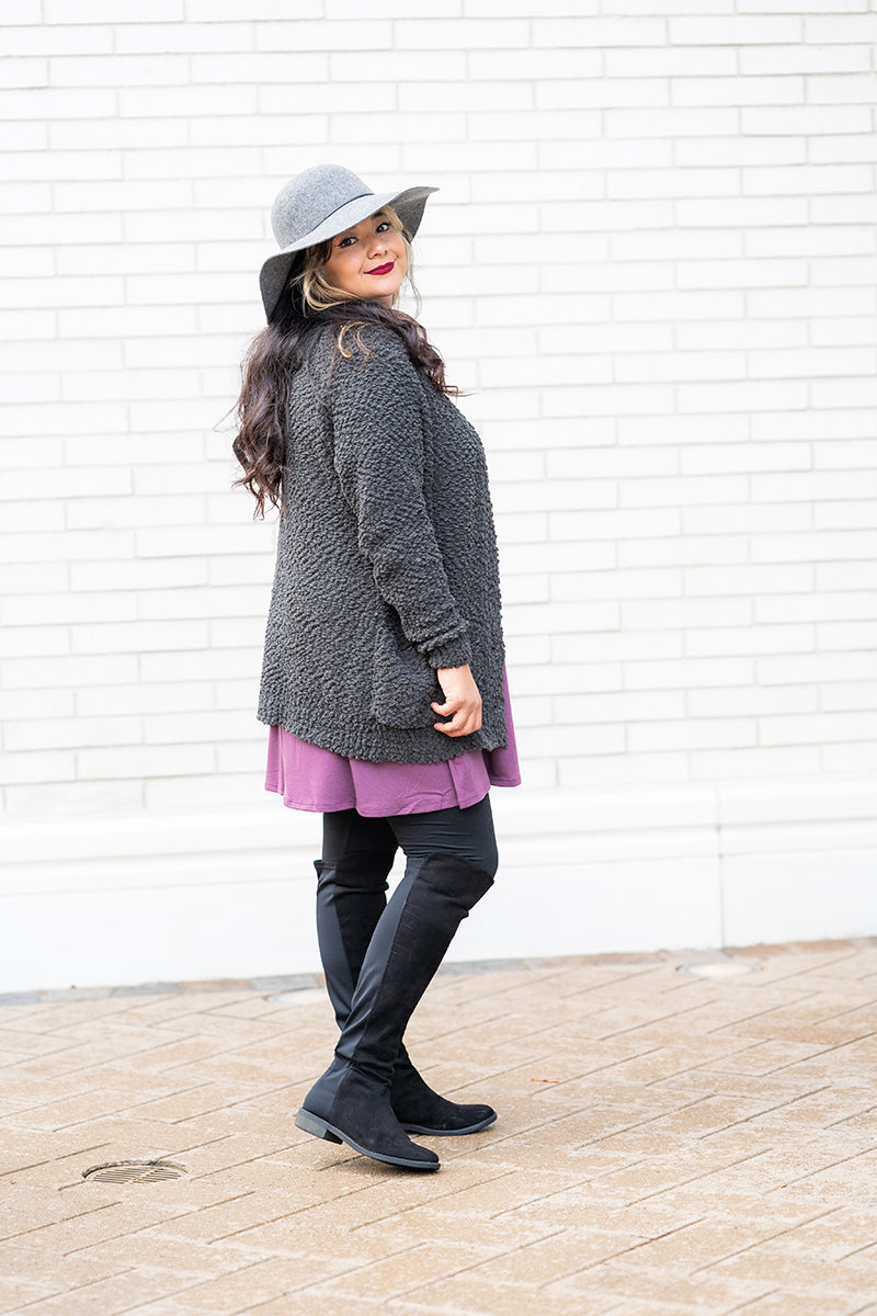 Popcorn Button Cardigan