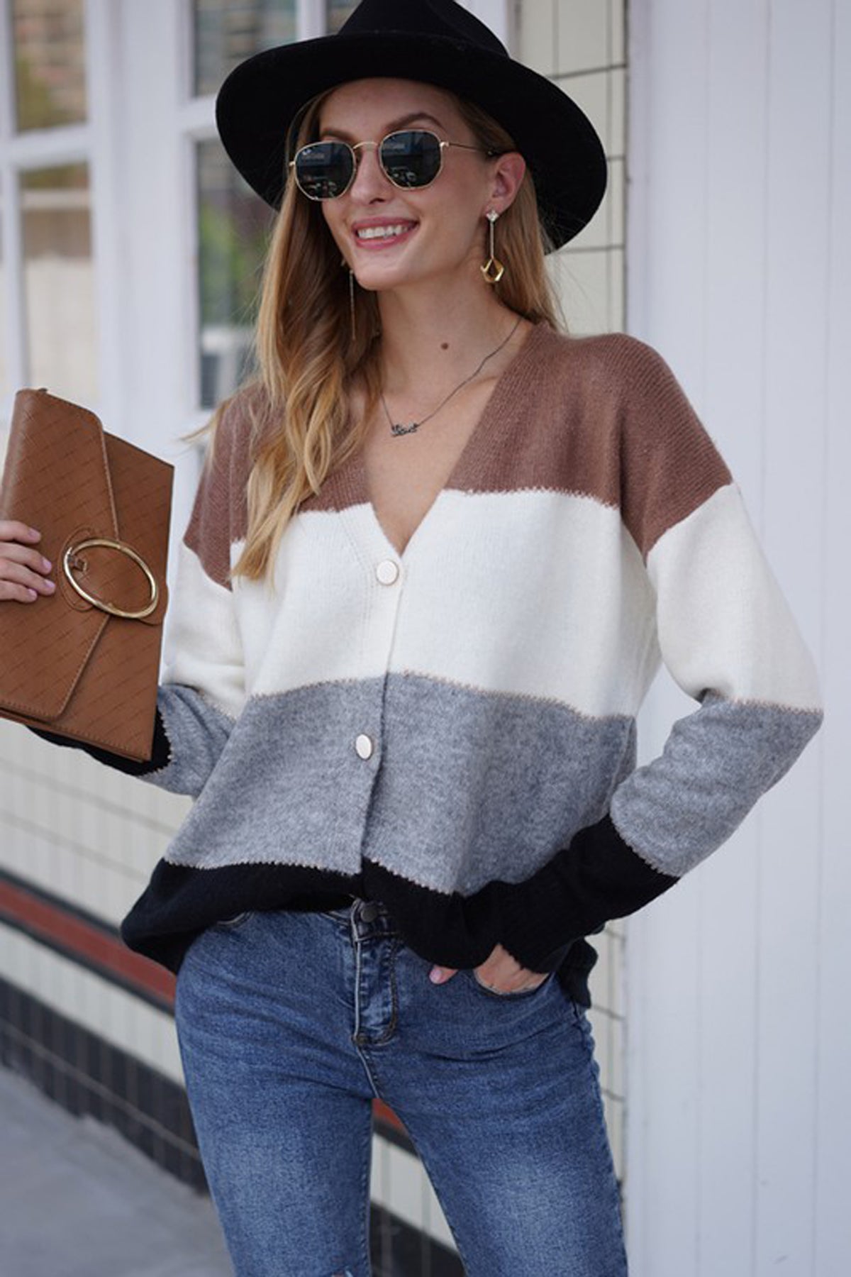 Sweater Uptown Button Cardigan
