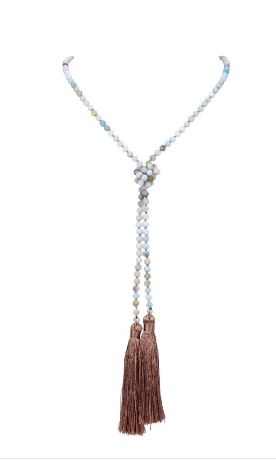 Mocha Tassel Knotted Necklace