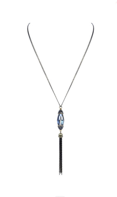 Gunmetal Pendant Necklace
