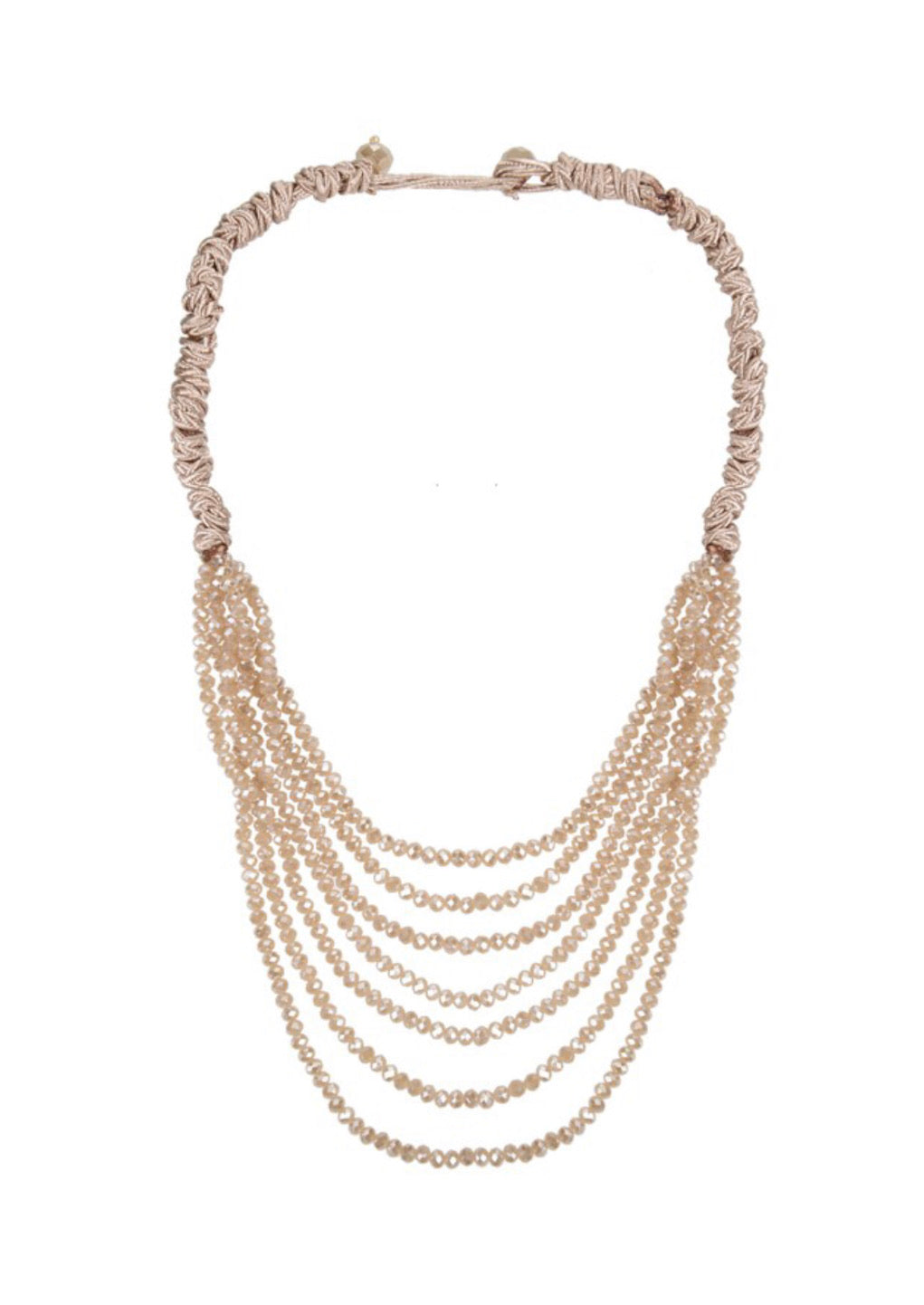 Beaded Cascade in Ivory Necklace